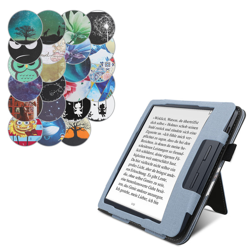 kwmobile Flip Cover kompatibel mit Kobo Libra H2O - Hülle mit Handschlaufe