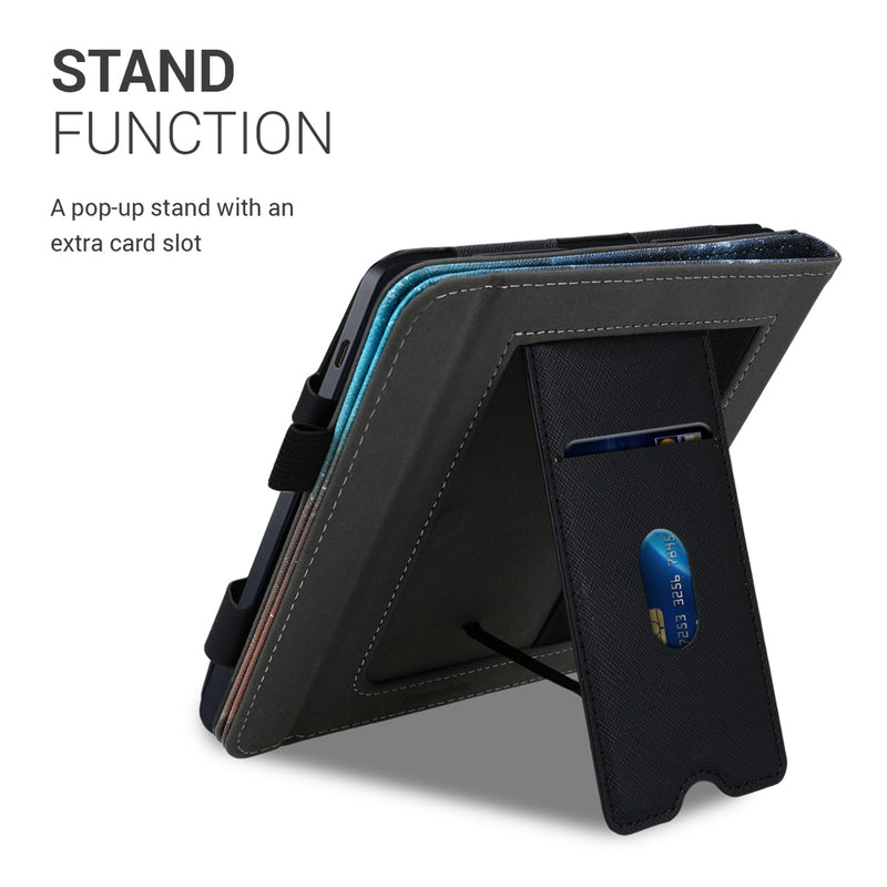 kwmobile Flip Cover kompatibel mit Kobo Libra H2O - Hülle mit Handschlaufe