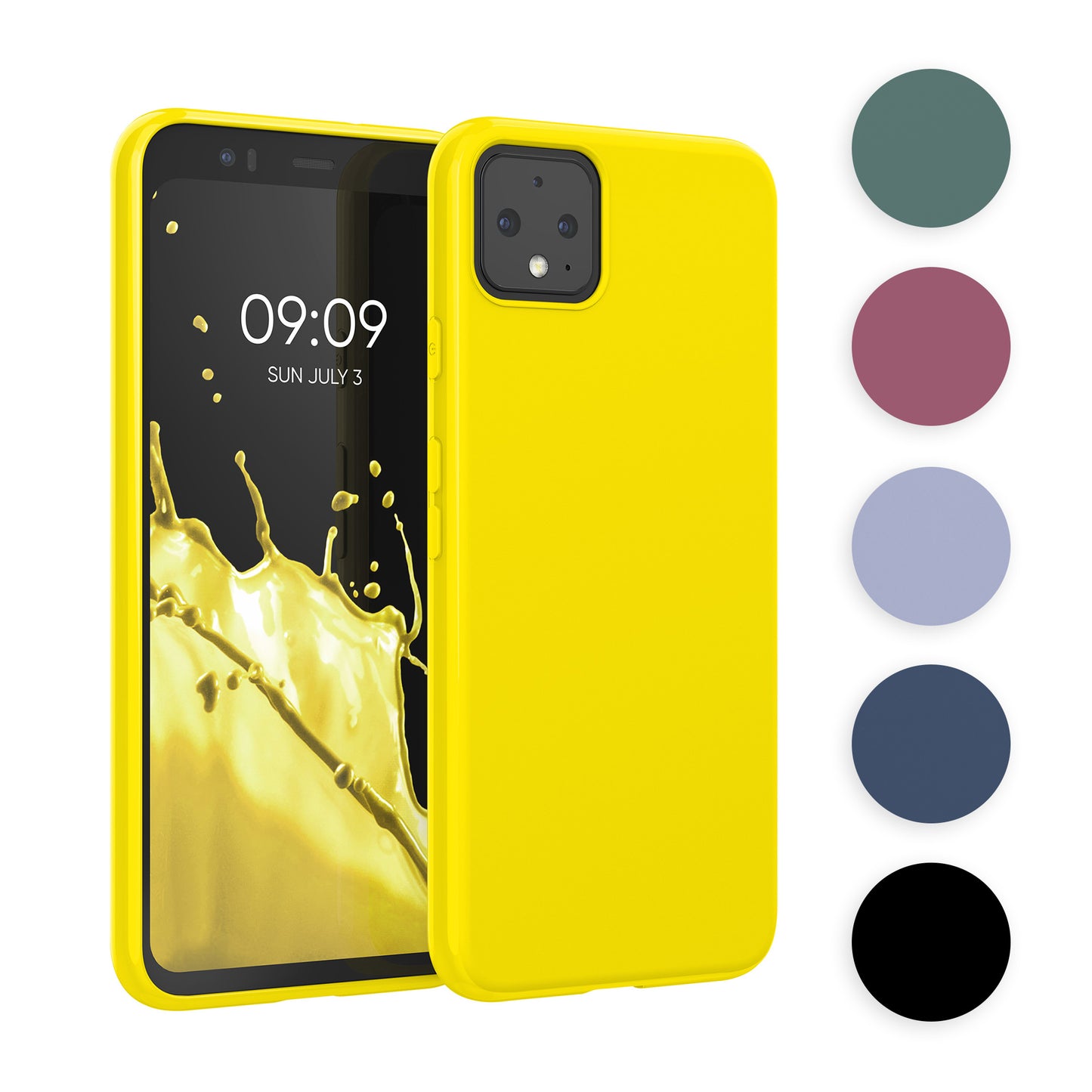 kwmobile Hülle kompatibel mit Google Pixel 4 Hülle - weiches TPU Silikon Case - Cover geeignet für kabelloses Laden - Arctic Night Arctic Night  