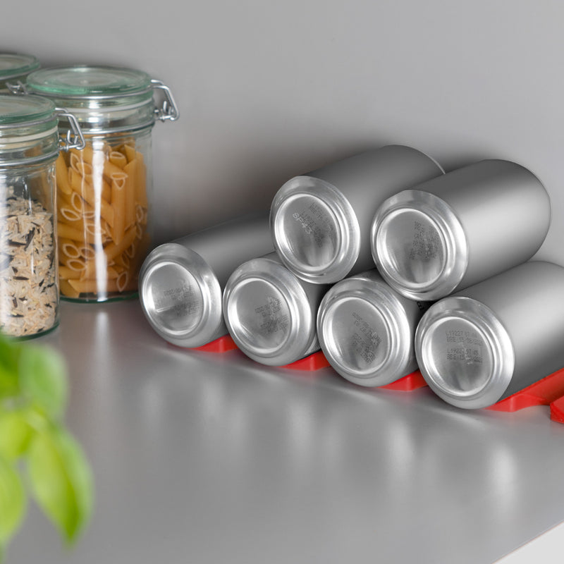 kwmobile Faltbarer Flaschenhalter Kühlschrank Schrank - 31 x 9,5 x 1,0cm - Flaschenablage Stapelhilfe Set