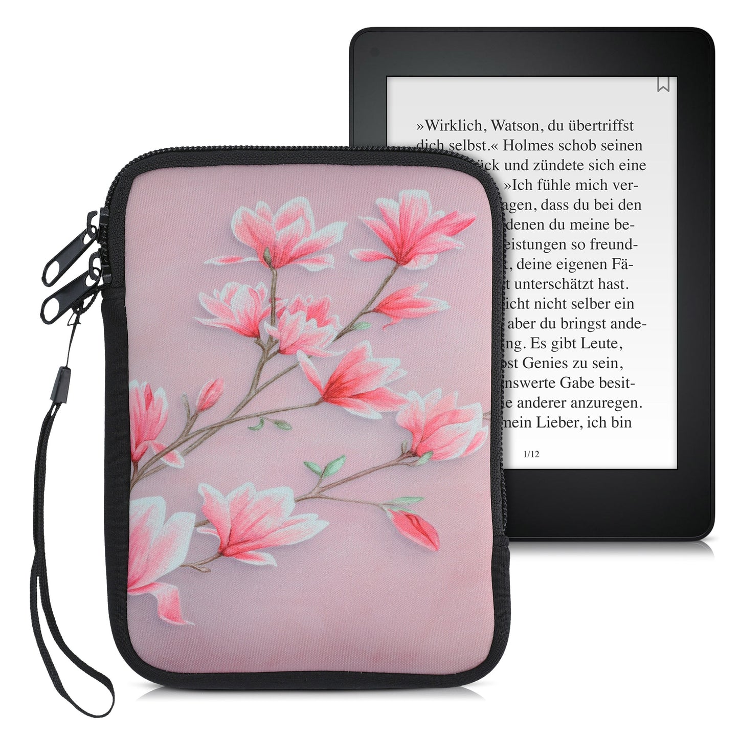 kwmobile Tasche für eReader Schutzhülle Galaxie Baum Wiese 17 x 12 x 2 cm Innenmaße