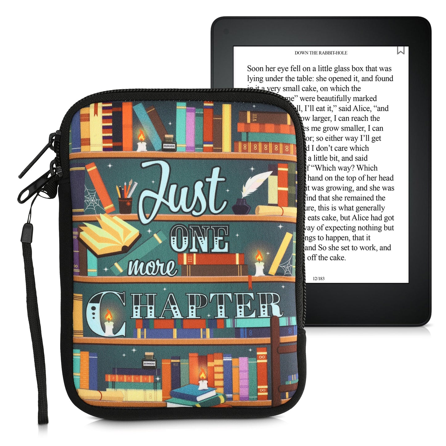 kwmobile Tasche für eReader Schutzhülle Galaxie Baum Wiese 17 x 12 x 2 cm Innenmaße