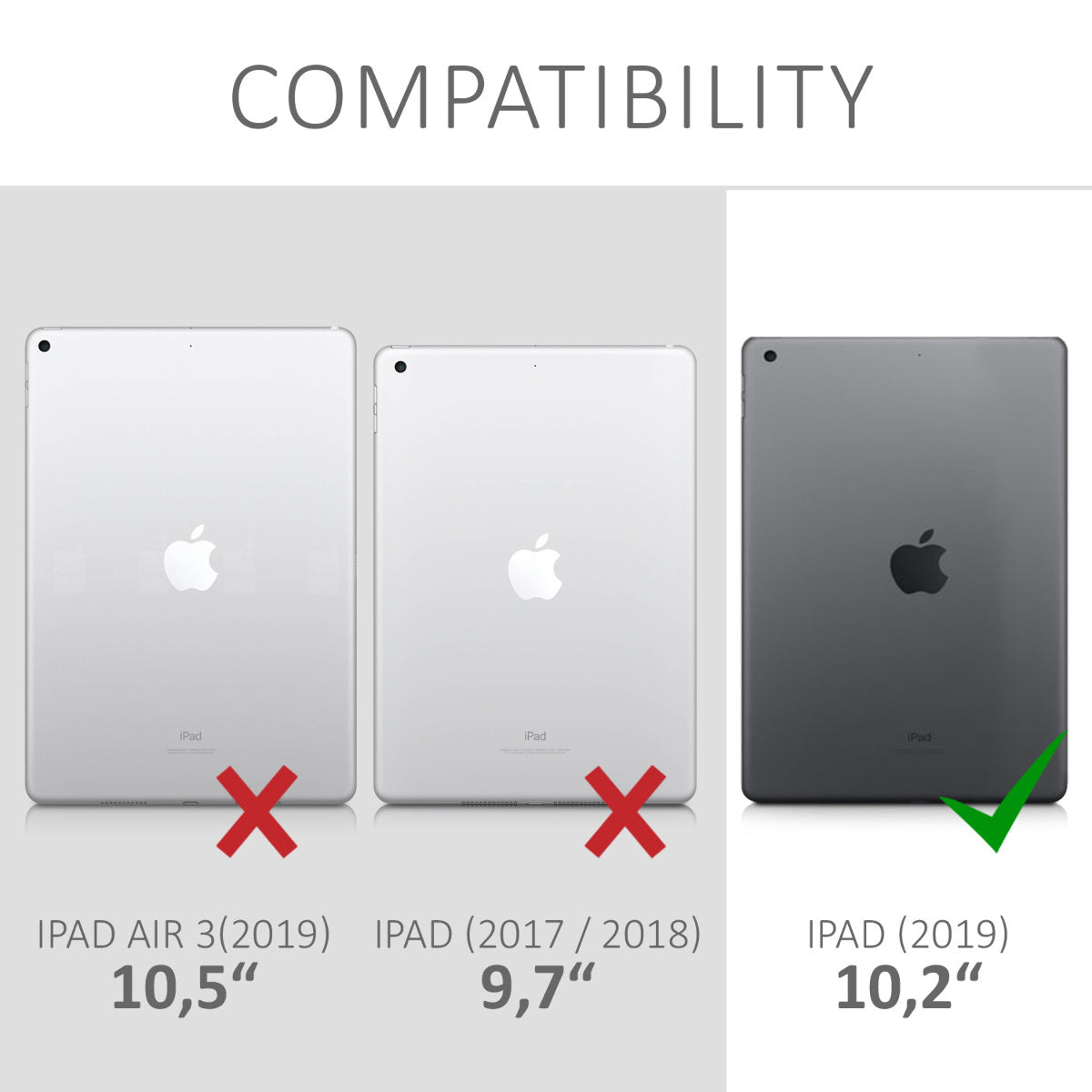2x Folie kompatibel mit Apple iPad 10.2 (2019/2020/2021 - 7./8./9. Gen)