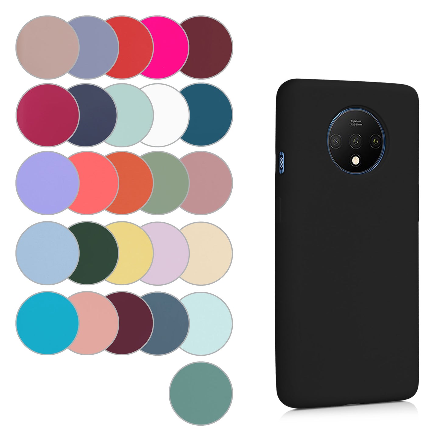 kwmobile Handyhülle für OnePlus 7T Hülle - Case Silikon - Kabelloses Laden - Schutzhülle Cover