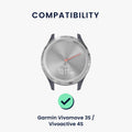 kwmobile Uhrenarmband für Garmin vivomove 3S / vivoactive 4S Armband Fitnesstracker Band Set Ersatzarmband Smartwatch