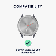 kwmobile Uhrenarmband für Garmin vivomove 3S / vivoactive 4S Armband Fitnesstracker Band Set Ersatzarmband Smartwatch