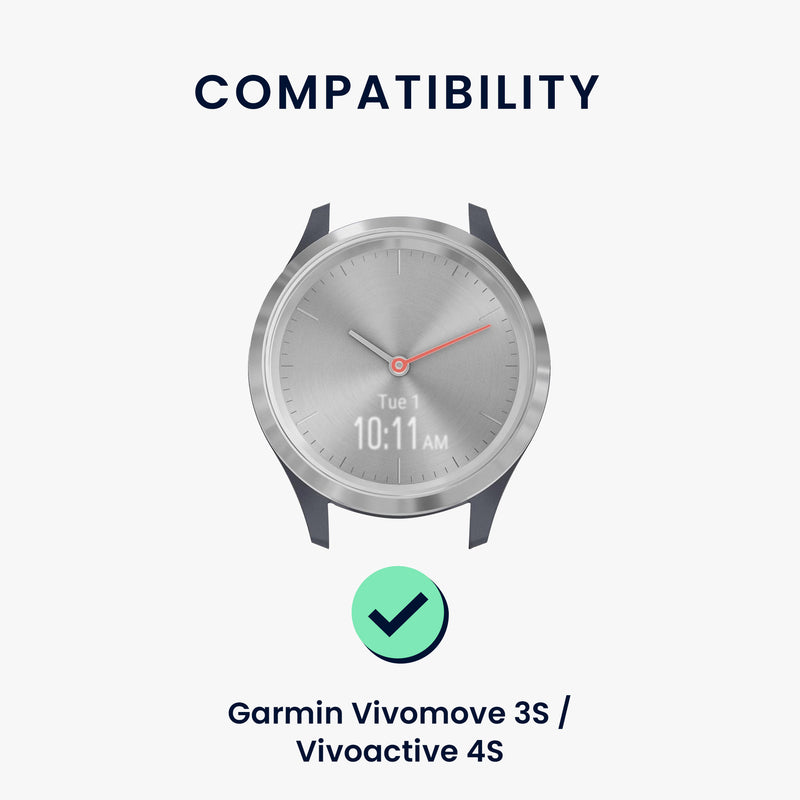 kwmobile Uhrenarmband für Garmin vivomove 3S / vivoactive 4S Armband Fitnesstracker Band Set Ersatzarmband Smartwatch