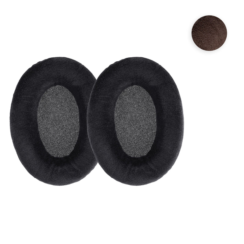 kwmobile 2x Velours Ohr Polster für Sennheiser HD515 / HD555 / HD595 / HD518 Ohrpolster - Ersatz Ohrpolster - Kopfhörer Ersatzteile - Kopfhörer Ersatzpolster für Over Ear Headphones Schwarz  