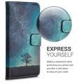 kwmobile Wallet Case kompatibel mit Ulefone Note 7 (2019) Hülle - Cover mit Ständer und Kartenfächern - Don't touch my Phone