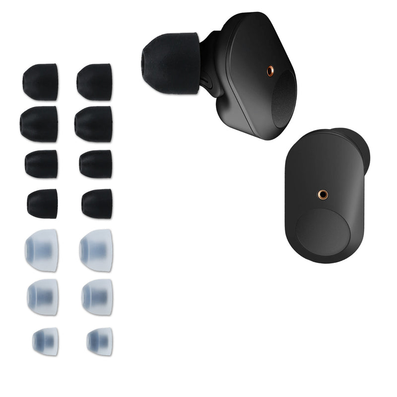 kwmobile Ersatzpolster kompatibel mit Sony WF-1000XM3 / WF-1000XM4 / WF-1000XM5 - 4 Größen - Ohrstöpsel In-Ear Kopfhörer - Polster