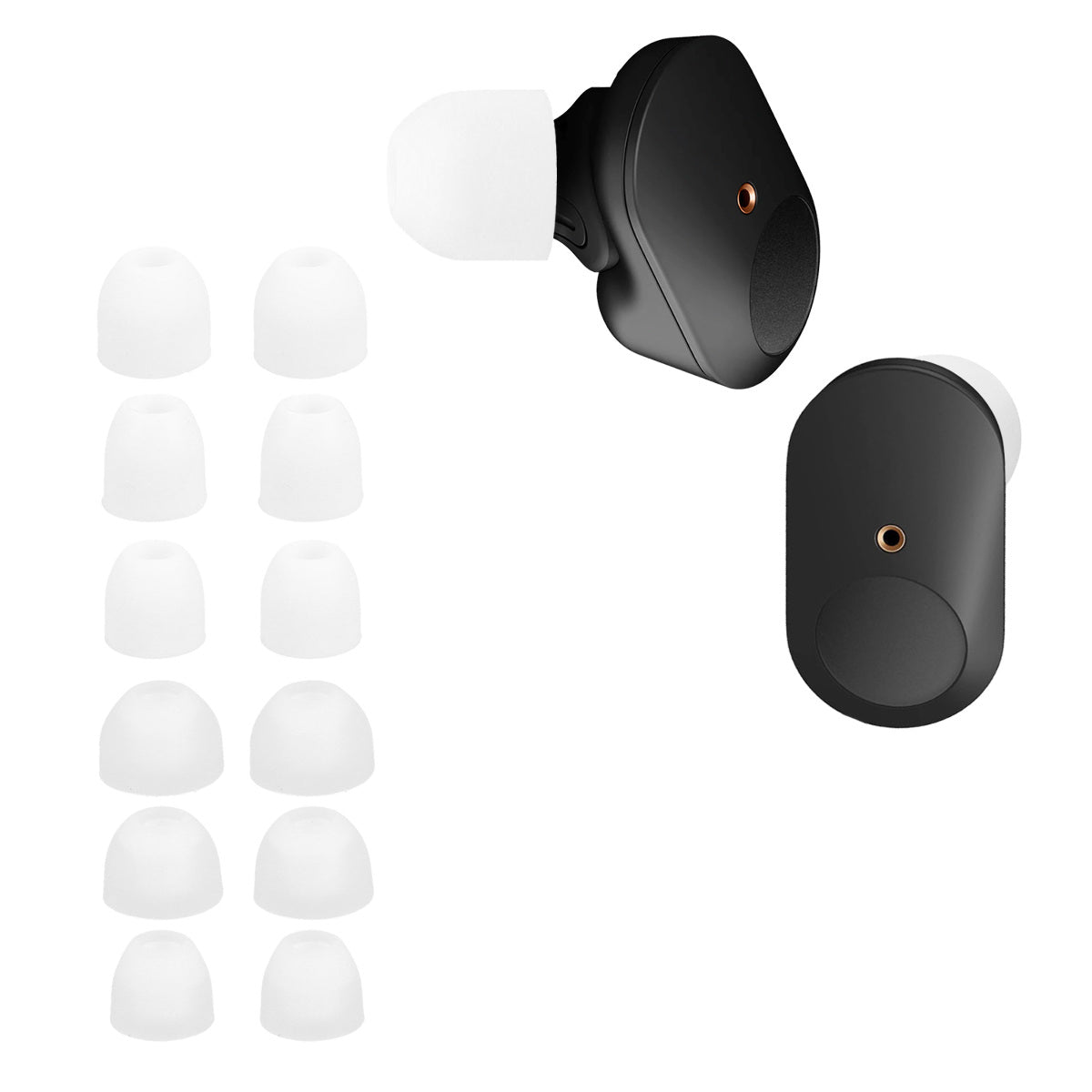 kwmobile Ersatzpolster kompatibel mit Sony WF-1000XM3 / WF-1000XM4 / WF-1000XM5 - 4 Größen - Ohrstöpsel In-Ear Kopfhörer - Polster