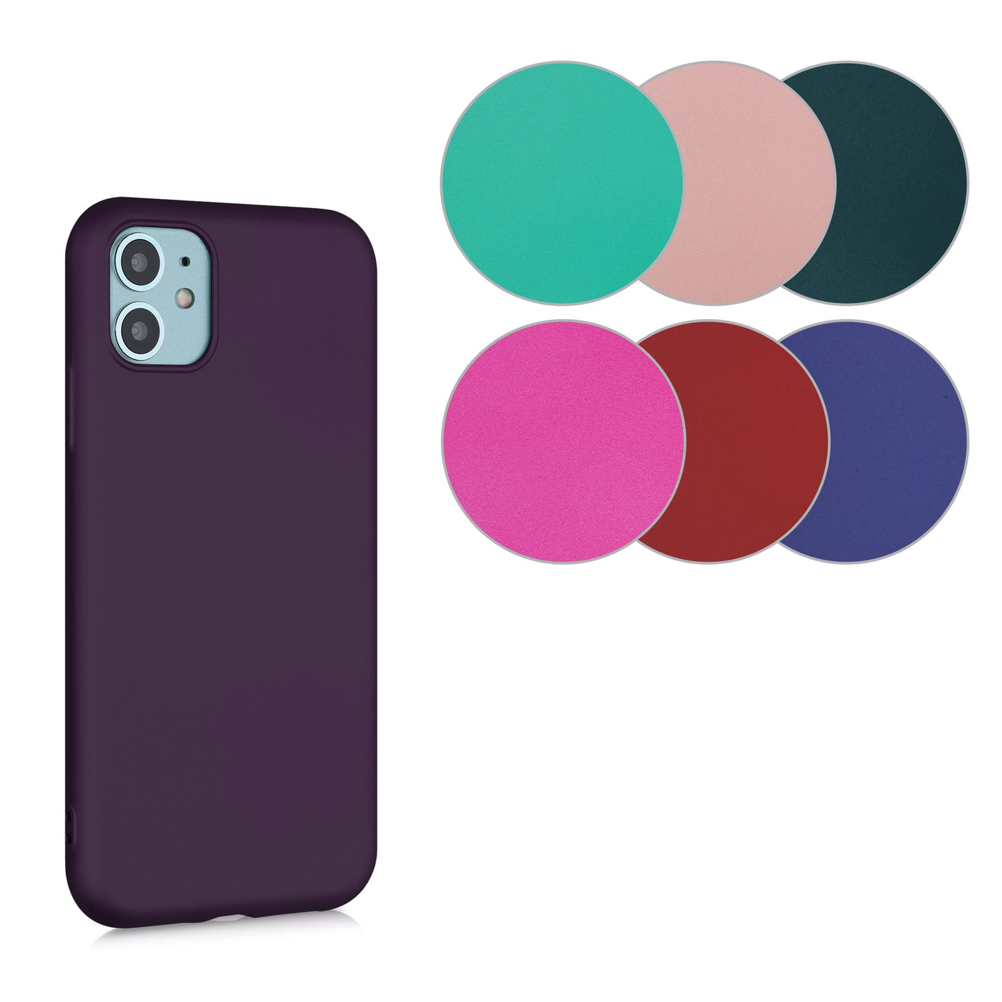 kwmobile Case kompatibel mit Apple iPhone 11 Hülle - Schutzhülle aus Silikon metallisch schimmernd - Handyhülle Metallic Pink Metallic Pink  