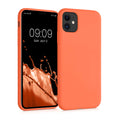 kwmobile Hülle kompatibel mit Apple iPhone 11 Hülle - gummierte Silikon Handyhülle - Schutzhülle für kabelloses Laden - Case