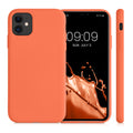 kwmobile Hülle kompatibel mit Apple iPhone 11 Hülle - gummierte Silikon Handyhülle - Schutzhülle für kabelloses Laden - Case