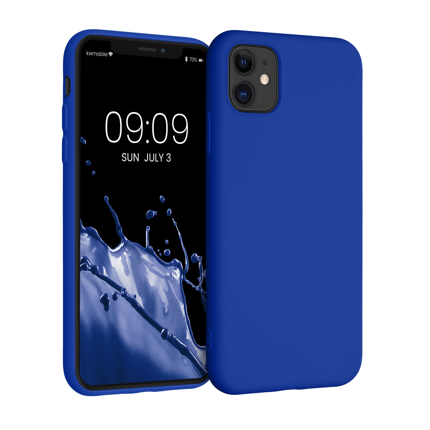 kwmobile Hülle kompatibel mit Apple iPhone 11 Hülle - gummierte Silikon Handyhülle - Schutzhülle für kabelloses Laden - Case