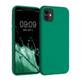 kwmobile Hülle kompatibel mit Apple iPhone 11 Hülle - gummierte Silikon Handyhülle - Schutzhülle für kabelloses Laden - Case