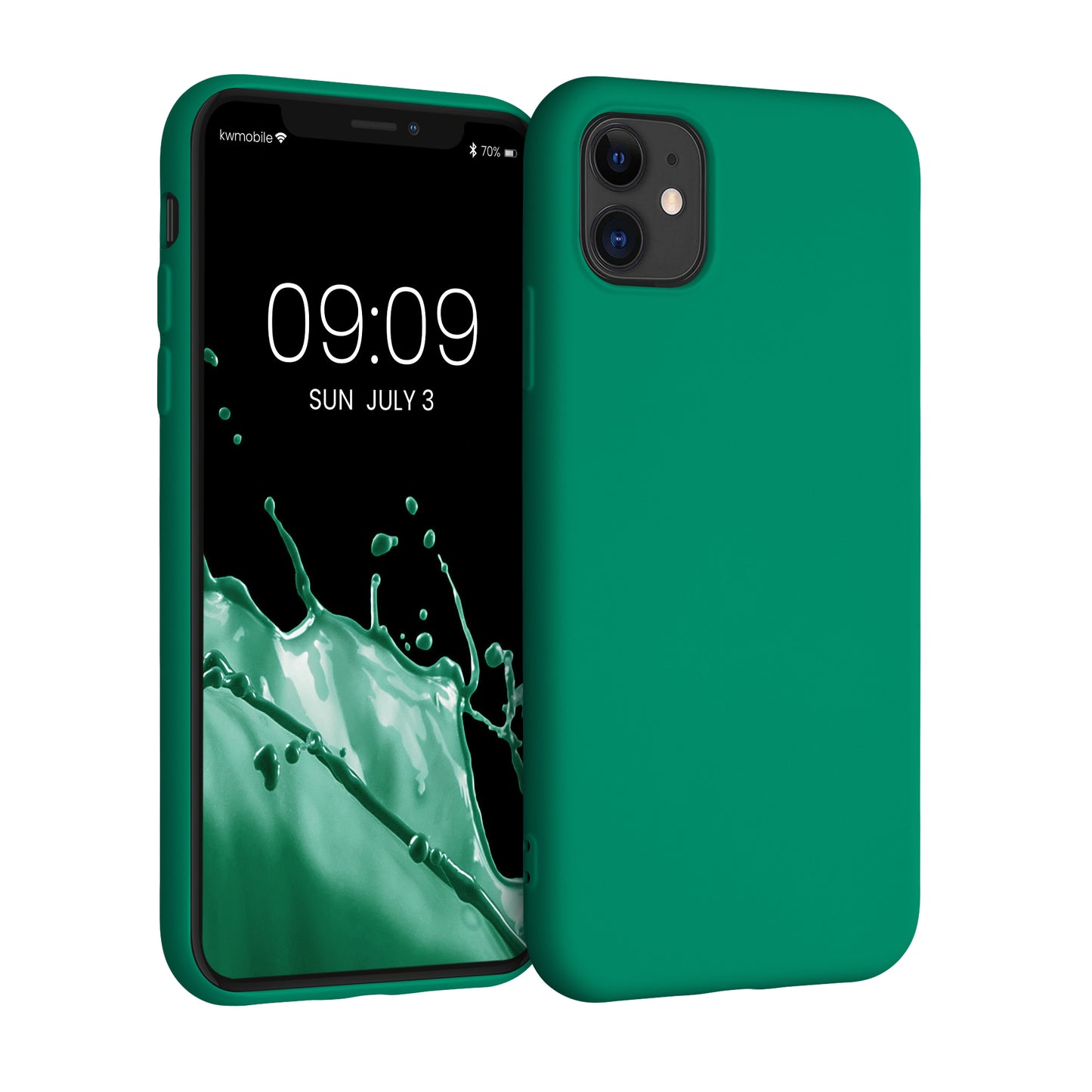 kwmobile Hülle kompatibel mit Apple iPhone 11 Hülle - gummierte Silikon Handyhülle - Schutzhülle für kabelloses Laden - Case