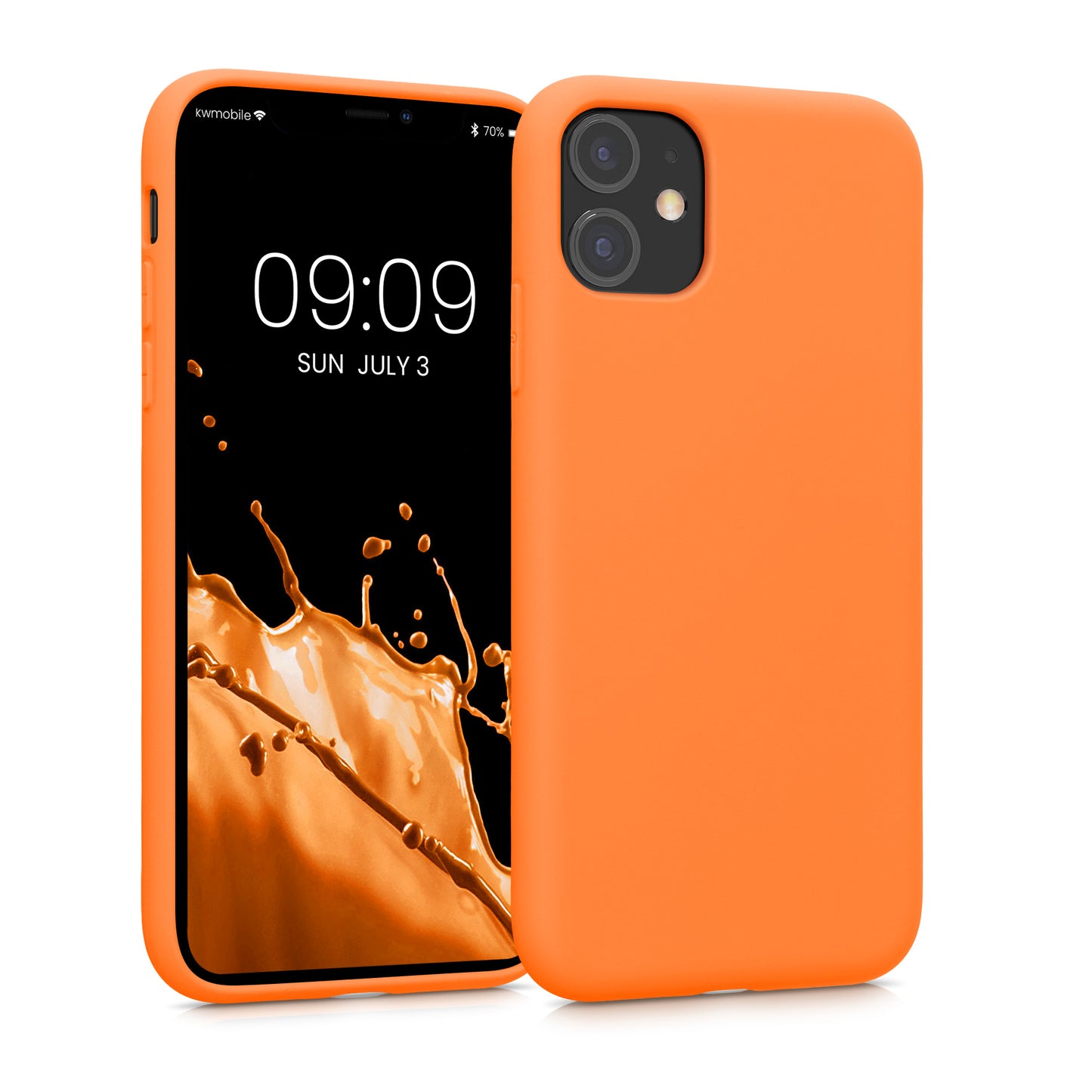 kwmobile Hülle kompatibel mit Apple iPhone 11 Hülle - gummierte Silikon Handyhülle - Schutzhülle für kabelloses Laden - Case