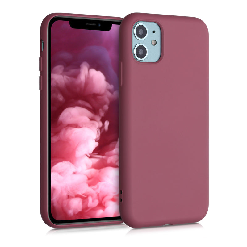kwmobile Hülle kompatibel mit Apple iPhone 11 Hülle - gummierte Silikon Handyhülle - Schutzhülle für kabelloses Laden - Case