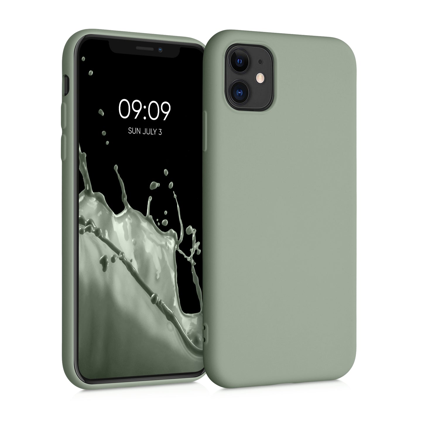 kwmobile Hülle kompatibel mit Apple iPhone 11 Hülle - gummierte Silikon Handyhülle - Schutzhülle für kabelloses Laden - Case