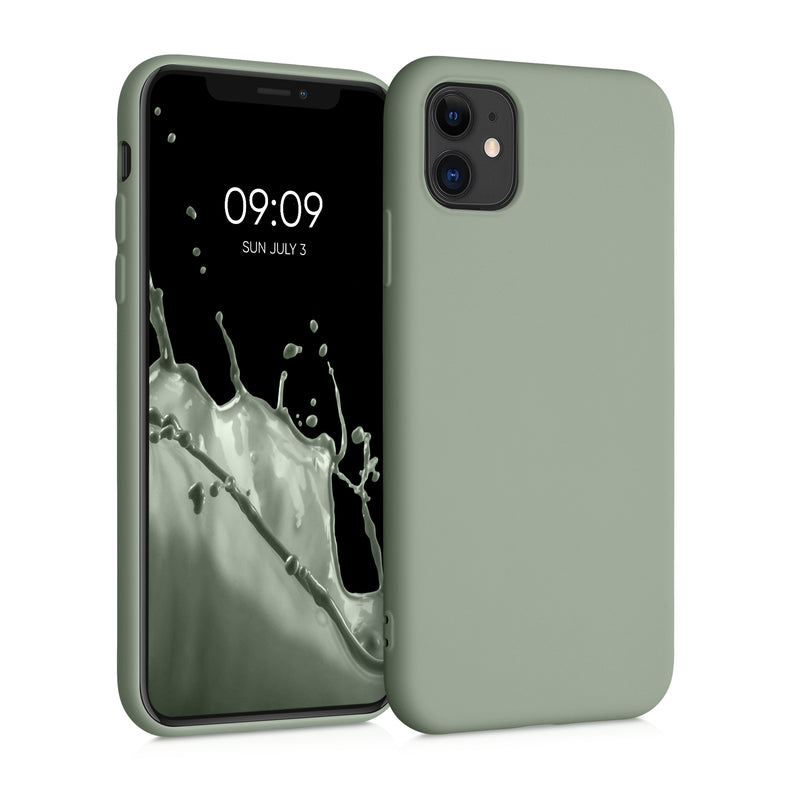 kwmobile Hülle kompatibel mit Apple iPhone 11 Hülle - gummierte Silikon Handyhülle - Schutzhülle für kabelloses Laden - Case
