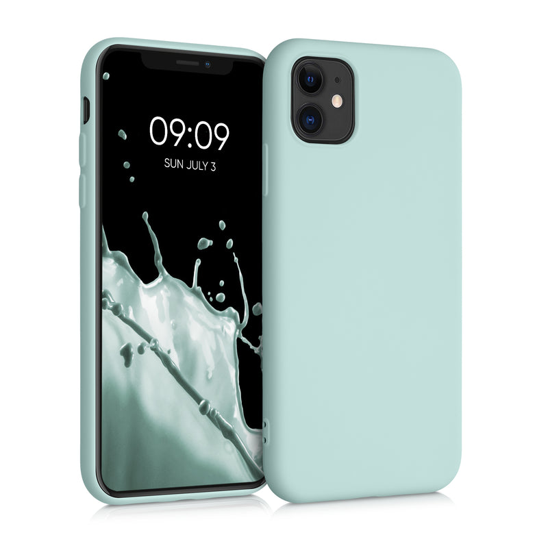 kwmobile Hülle kompatibel mit Apple iPhone 11 Hülle - gummierte Silikon Handyhülle - Schutzhülle für kabelloses Laden - Case