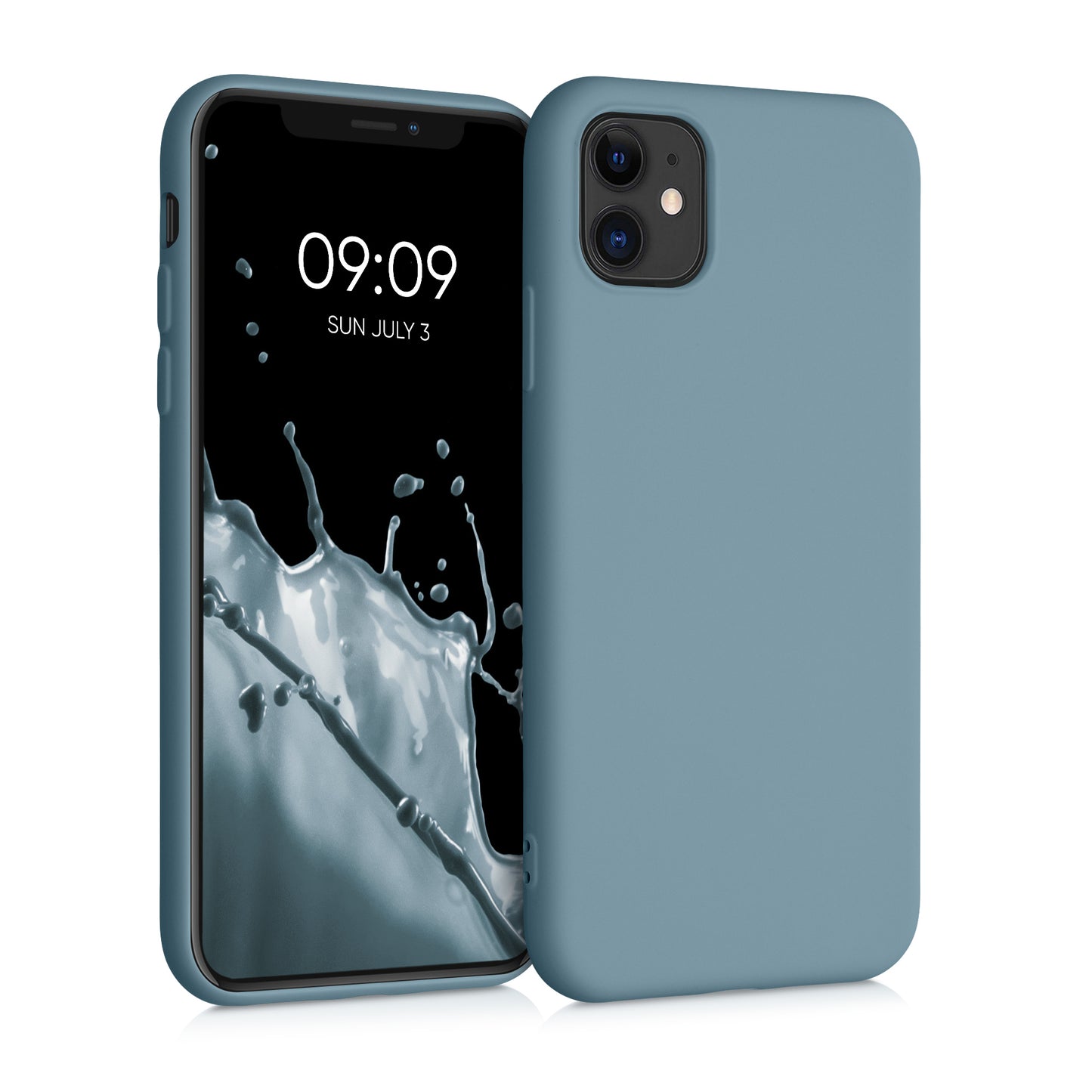 kwmobile Hülle kompatibel mit Apple iPhone 11 Hülle - gummierte Silikon Handyhülle - Schutzhülle für kabelloses Laden - Case