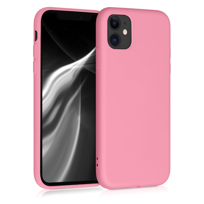 kwmobile Hülle kompatibel mit Apple iPhone 11 Hülle - gummierte Silikon Handyhülle - Schutzhülle für kabelloses Laden - Case