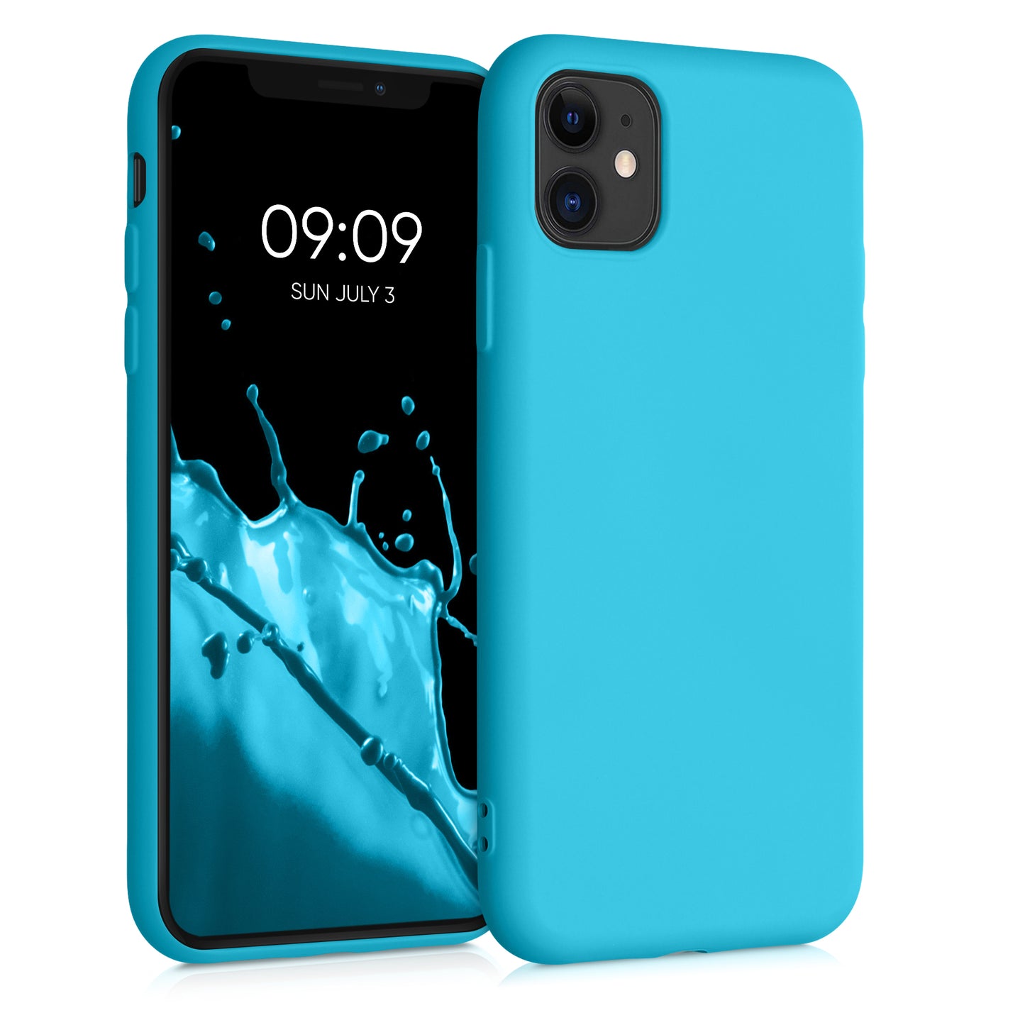kwmobile Hülle kompatibel mit Apple iPhone 11 Hülle - gummierte Silikon Handyhülle - Schutzhülle für kabelloses Laden - Case