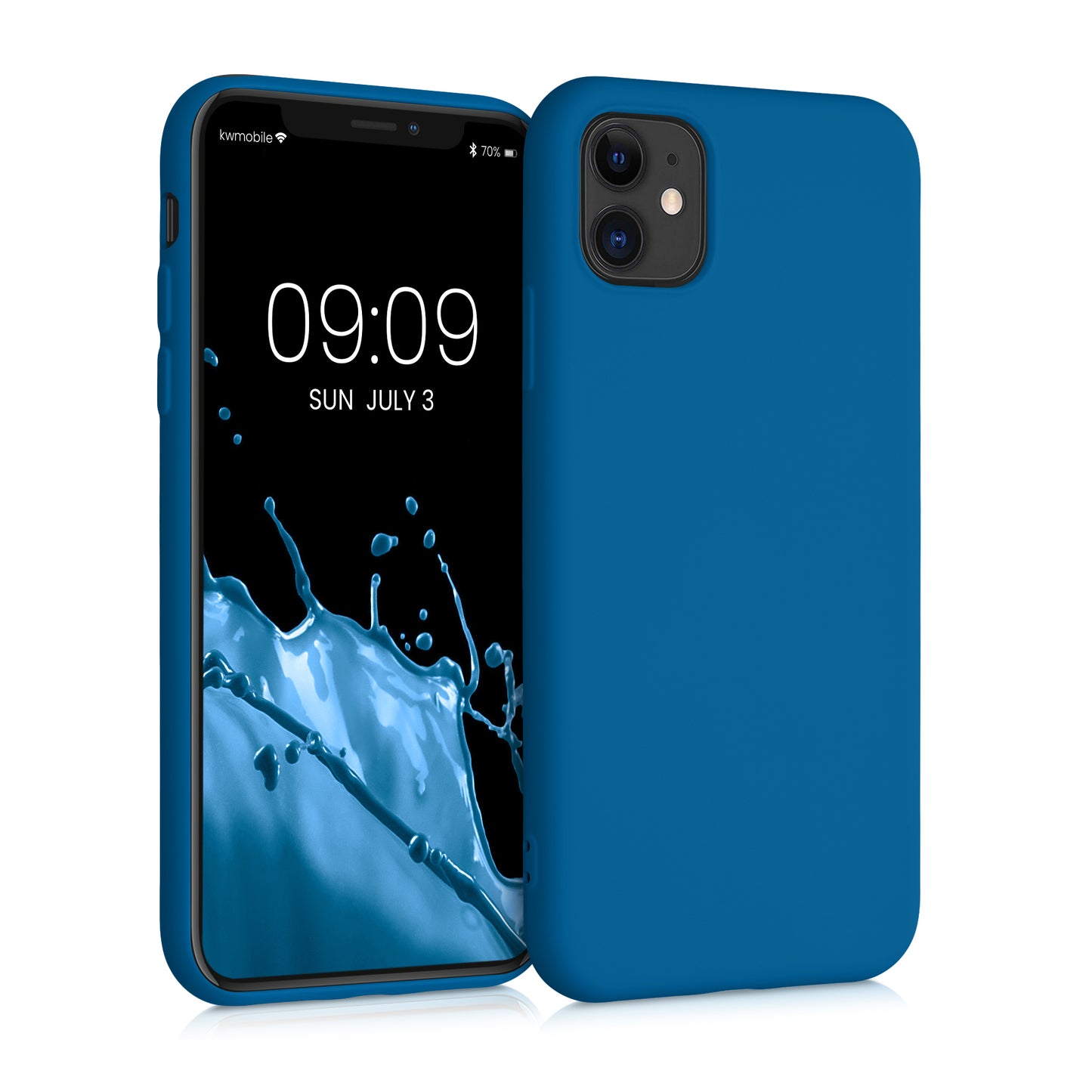 kwmobile Hülle kompatibel mit Apple iPhone 11 Hülle - gummierte Silikon Handyhülle - Schutzhülle für kabelloses Laden - Case