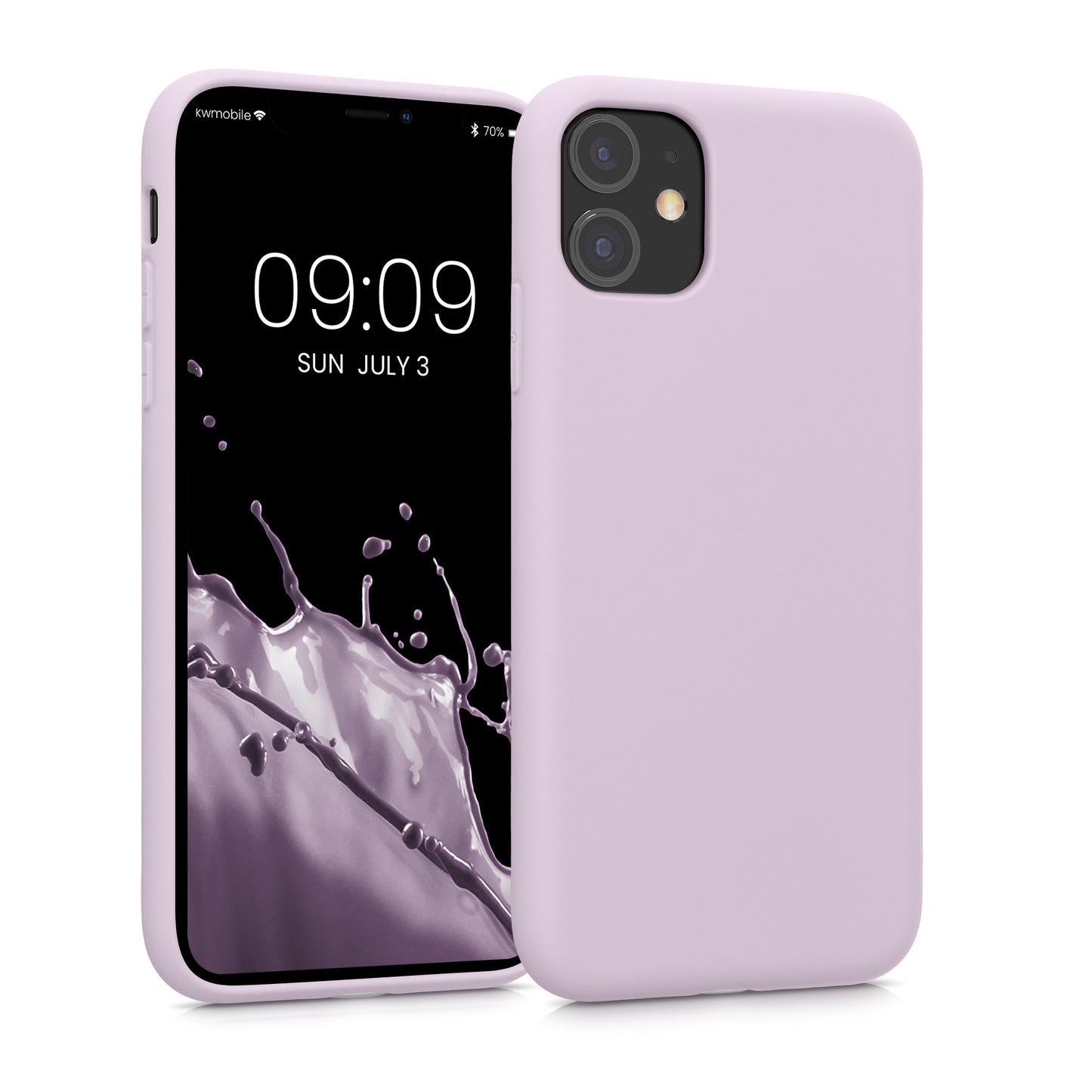 kwmobile Hülle kompatibel mit Apple iPhone 11 Hülle - gummierte Silikon Handyhülle - Schutzhülle für kabelloses Laden - Case