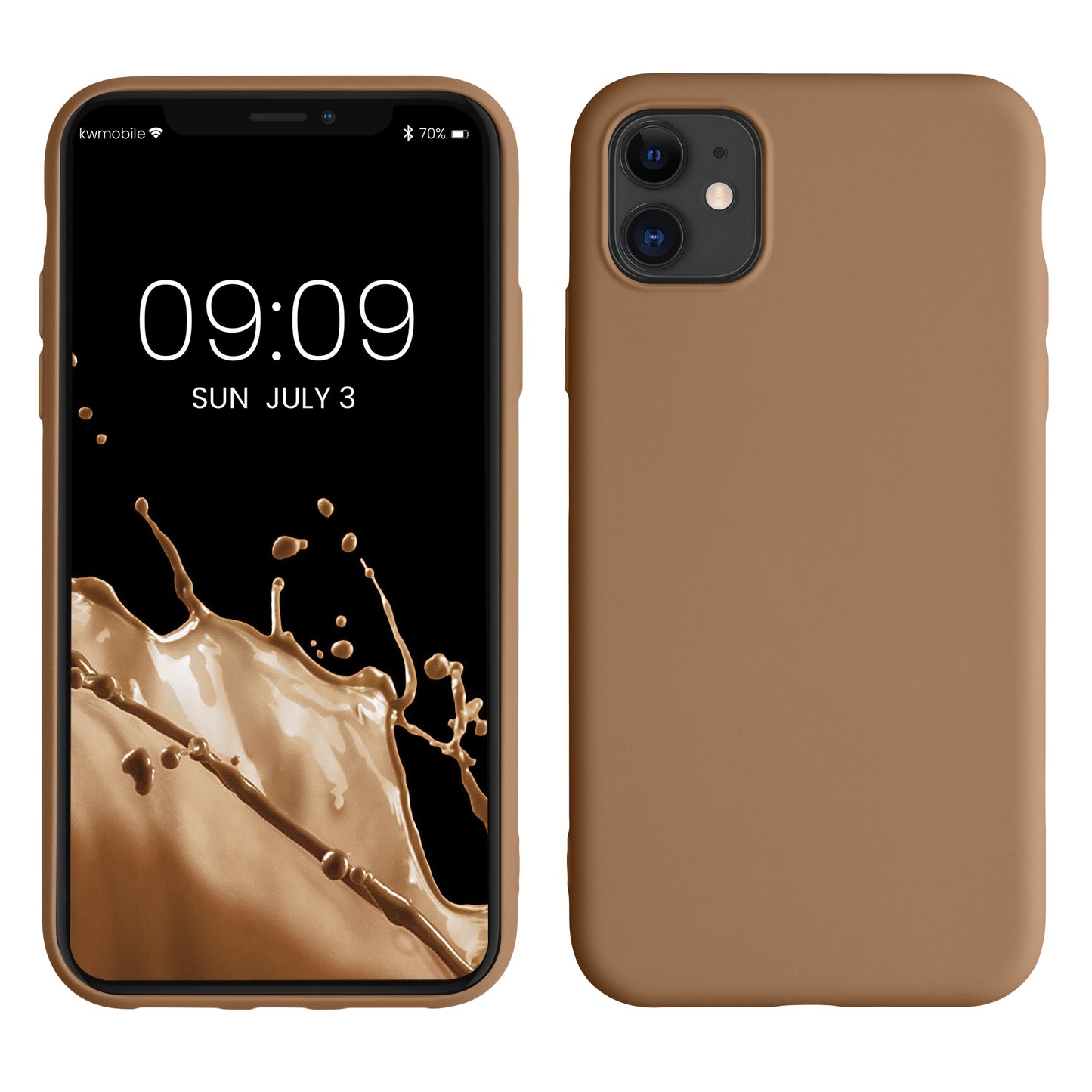 kwmobile Hülle kompatibel mit Apple iPhone 11 Hülle - gummierte Silikon Handyhülle - Schutzhülle für kabelloses Laden - Case