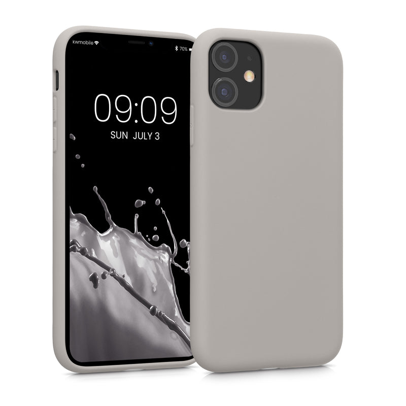 kwmobile Hülle kompatibel mit Apple iPhone 11 Hülle - gummierte Silikon Handyhülle - Schutzhülle für kabelloses Laden - Case