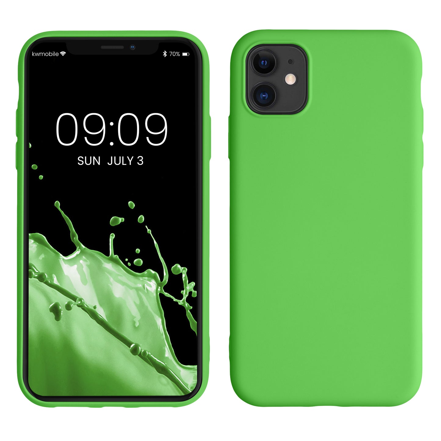kwmobile Hülle kompatibel mit Apple iPhone 11 Hülle - gummierte Silikon Handyhülle - Schutzhülle für kabelloses Laden - Case