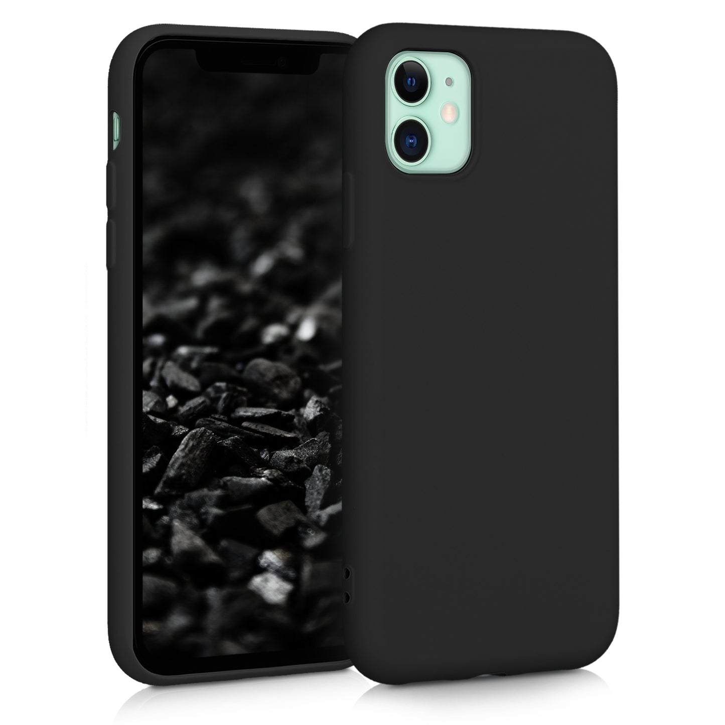 kwmobile Hülle kompatibel mit Apple iPhone 11 Hülle - gummierte Silikon Handyhülle - Schutzhülle für kabelloses Laden - Case