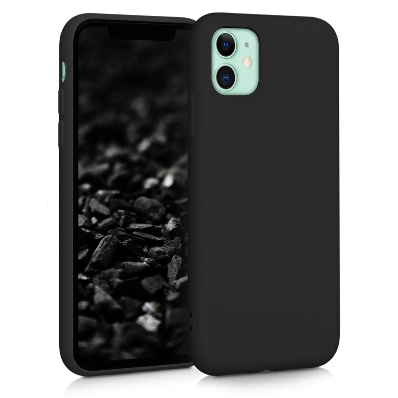 kwmobile Hülle kompatibel mit Apple iPhone 11 Hülle - gummierte Silikon Handyhülle - Schutzhülle für kabelloses Laden - Case