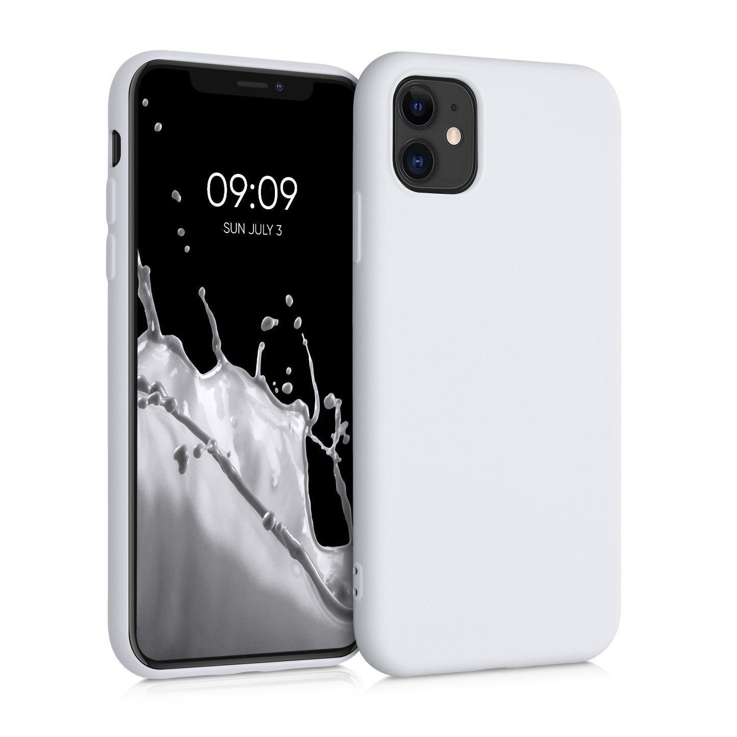 kwmobile Hülle kompatibel mit Apple iPhone 11 Hülle - gummierte Silikon Handyhülle - Schutzhülle für kabelloses Laden - Case