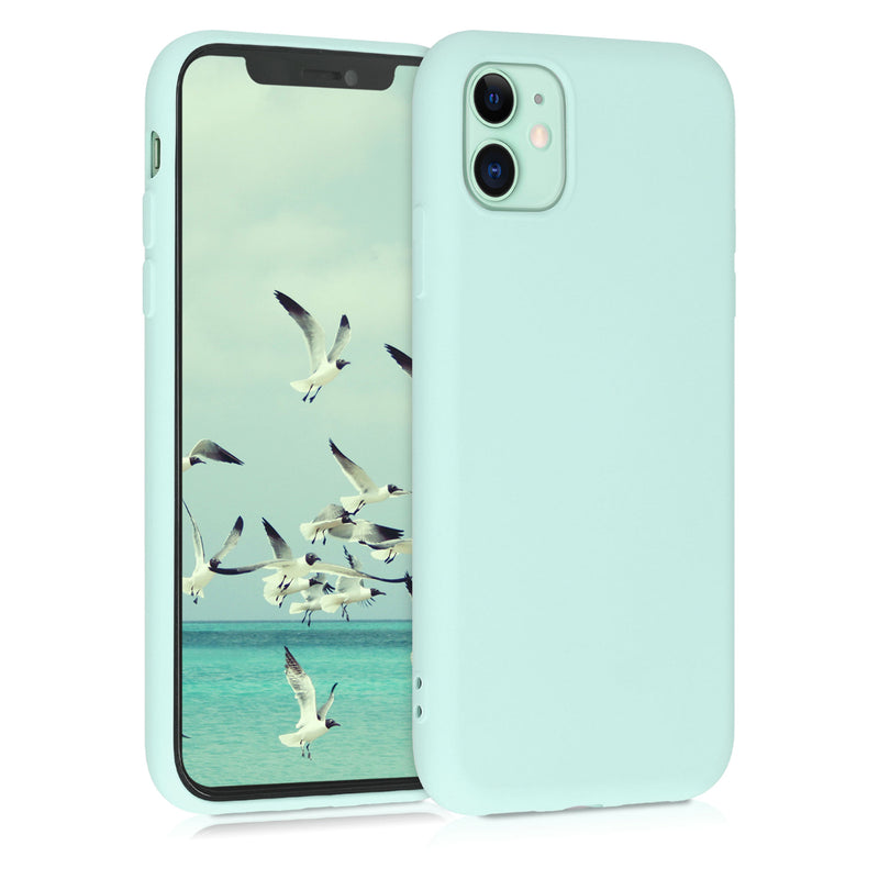 kwmobile Hülle kompatibel mit Apple iPhone 11 Hülle - gummierte Silikon Handyhülle - Schutzhülle für kabelloses Laden - Case