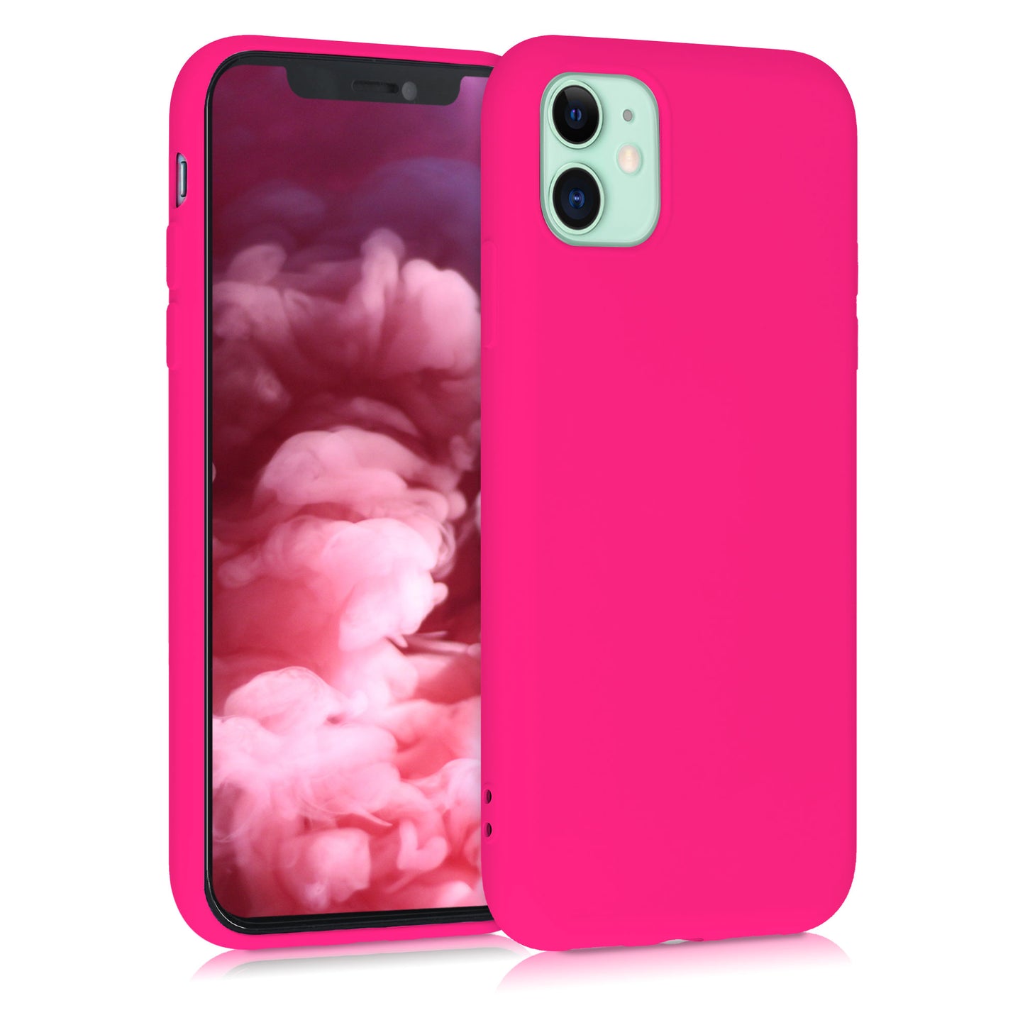 kwmobile Hülle kompatibel mit Apple iPhone 11 Hülle - gummierte Silikon Handyhülle - Schutzhülle für kabelloses Laden - Case