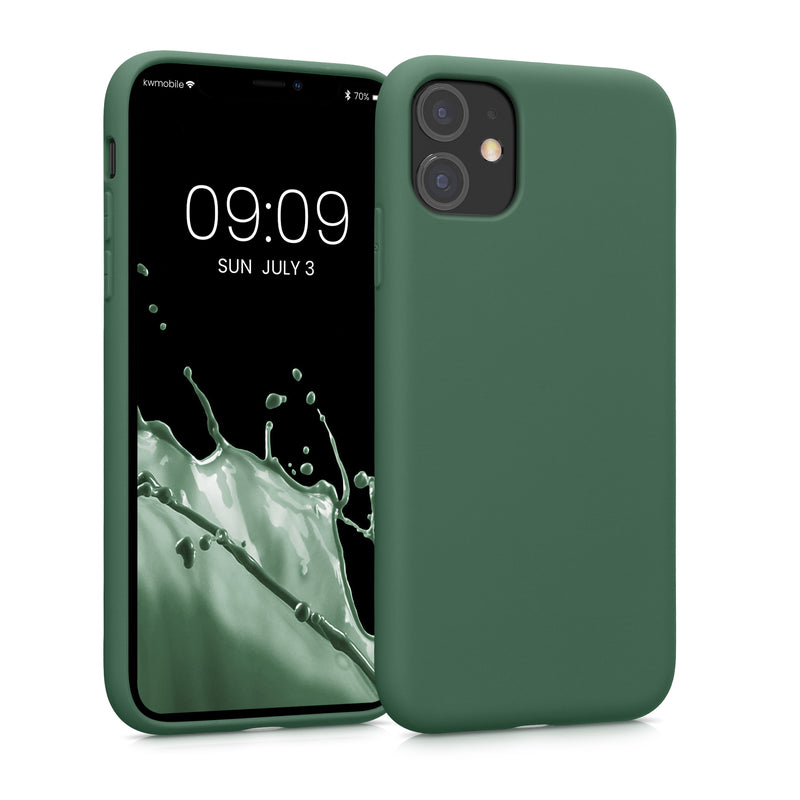 kwmobile Hülle kompatibel mit Apple iPhone 11 Hülle - gummierte Silikon Handyhülle - Schutzhülle für kabelloses Laden - Case
