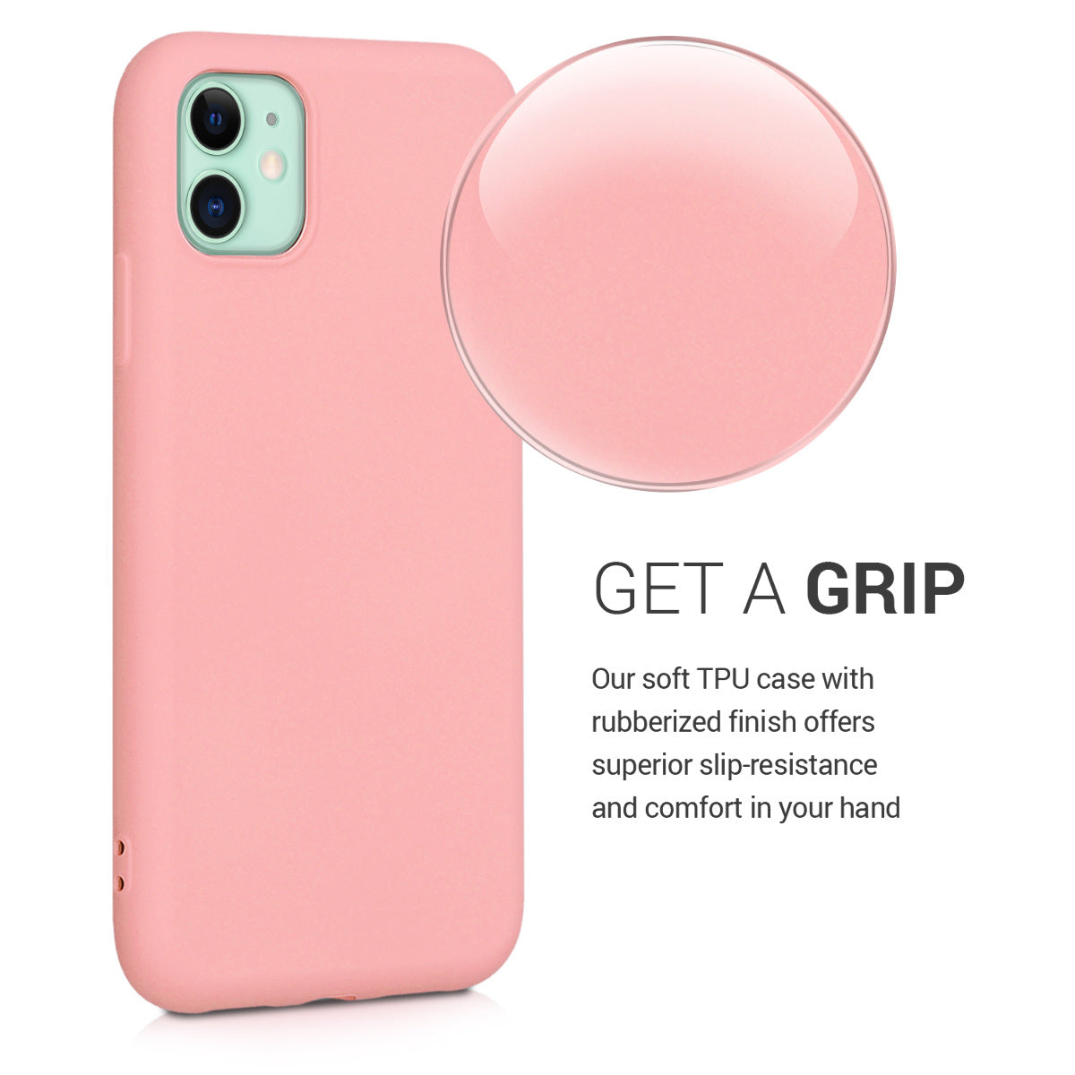 kwmobile Hülle kompatibel mit Apple iPhone 11 Hülle - gummierte Silikon Handyhülle - Schutzhülle für kabelloses Laden - Case