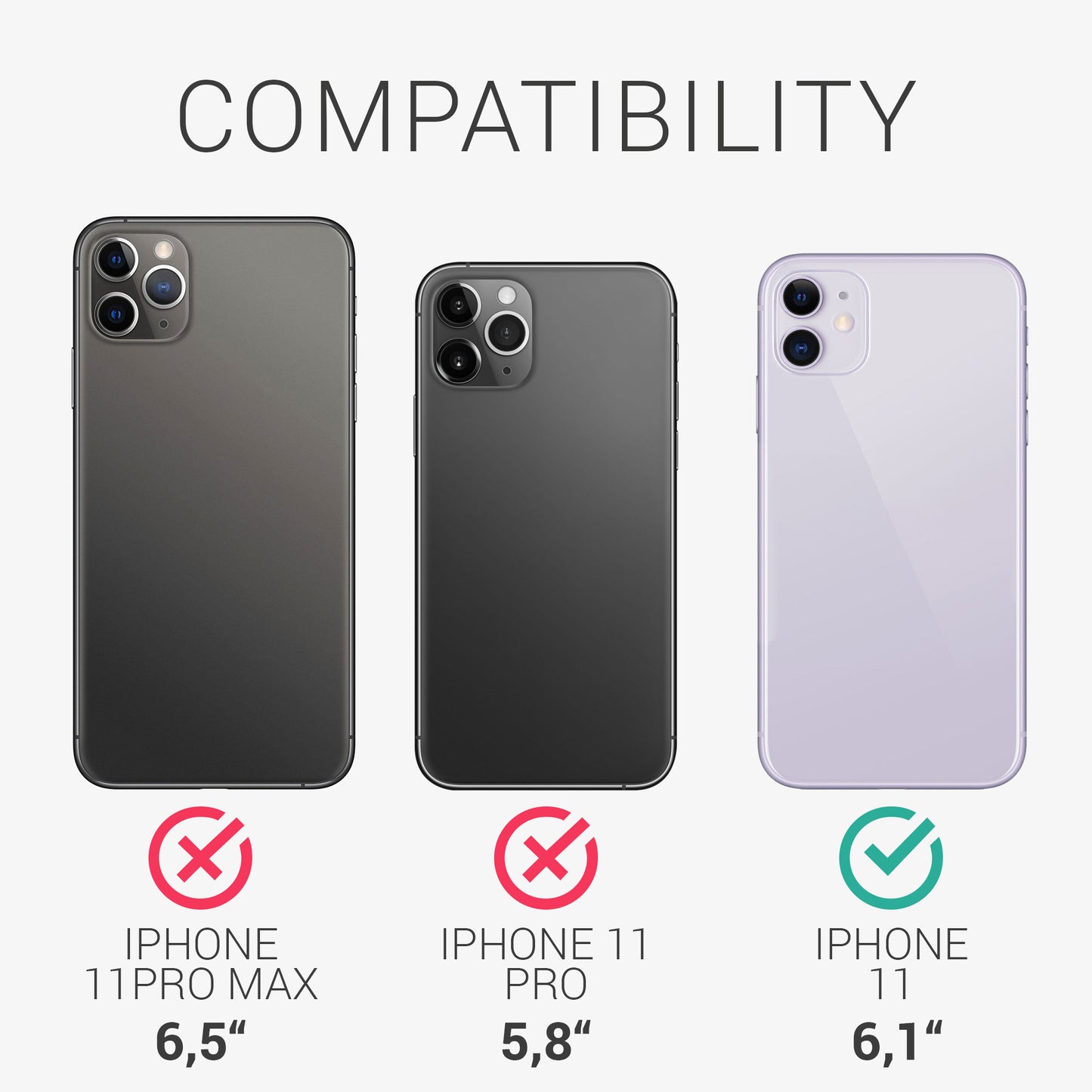 kwmobile Hülle kompatibel mit Apple iPhone 11 Hülle - gummierte Silikon Handyhülle - Schutzhülle für kabelloses Laden - Case