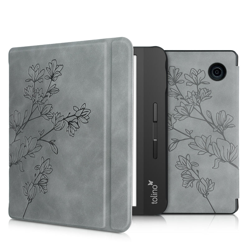 kwmobile Schutzhülle für Tolino Vision 5 Hülle - eReader Case aus Kunstleder mit Auto Sleep Funktion - Pusteblume Love