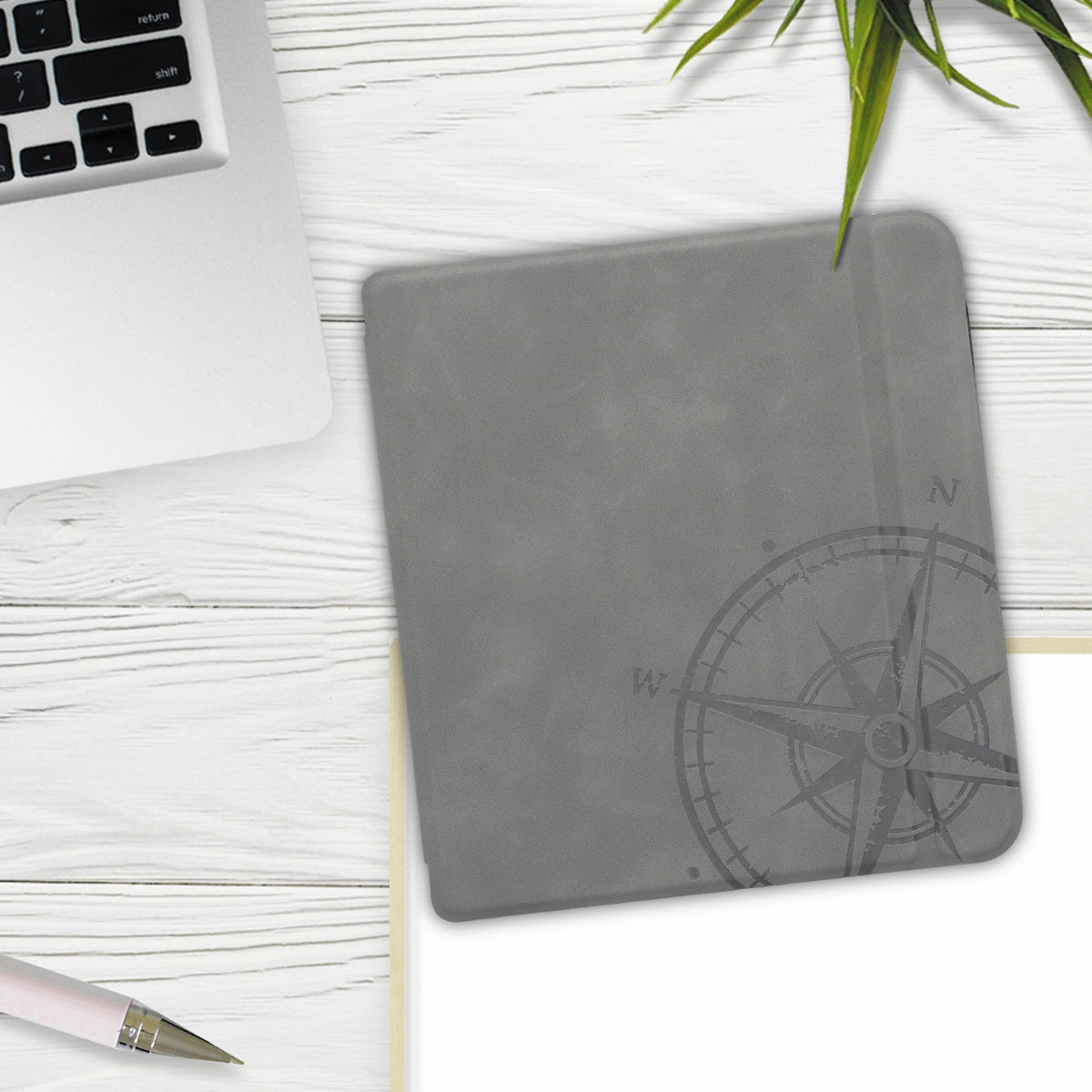 kwmobile Schutzhülle für Tolino Vision 5 Hülle - eReader Case aus Kunstleder mit Auto Sleep Funktion - Pusteblume Love