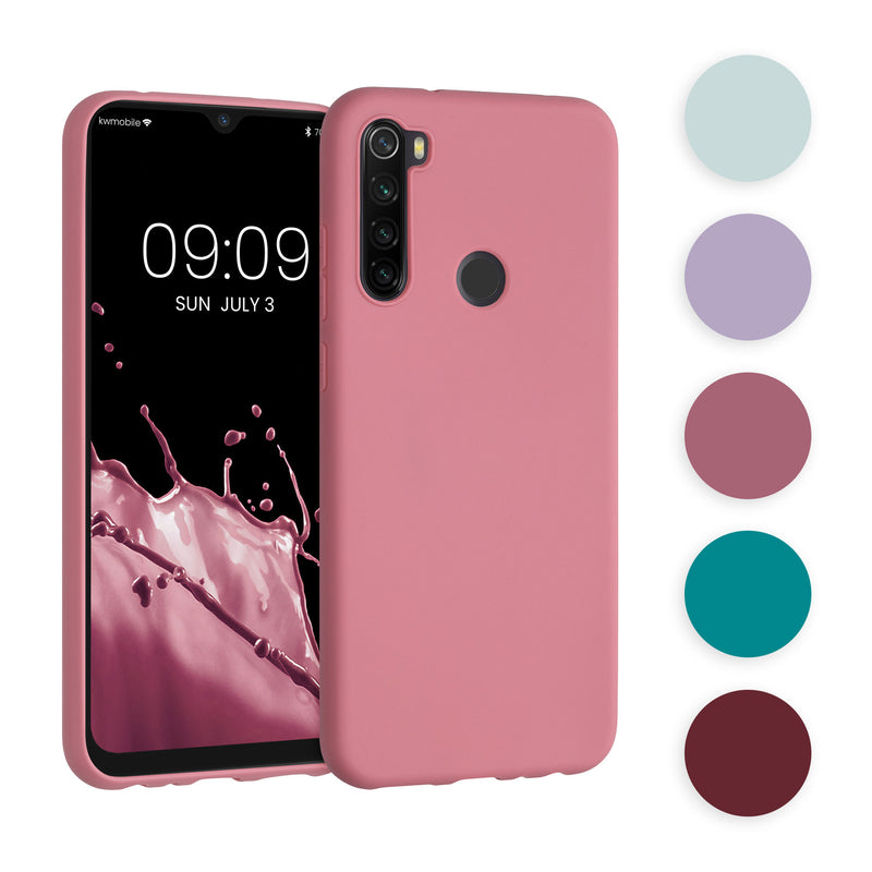 kwmobile Hülle kompatibel mit Xiaomi Redmi Note 8T Hülle - weiches TPU Silikon Case - Cover geeignet für kabelloses Laden - Schwarz matt Schwarz matt  
