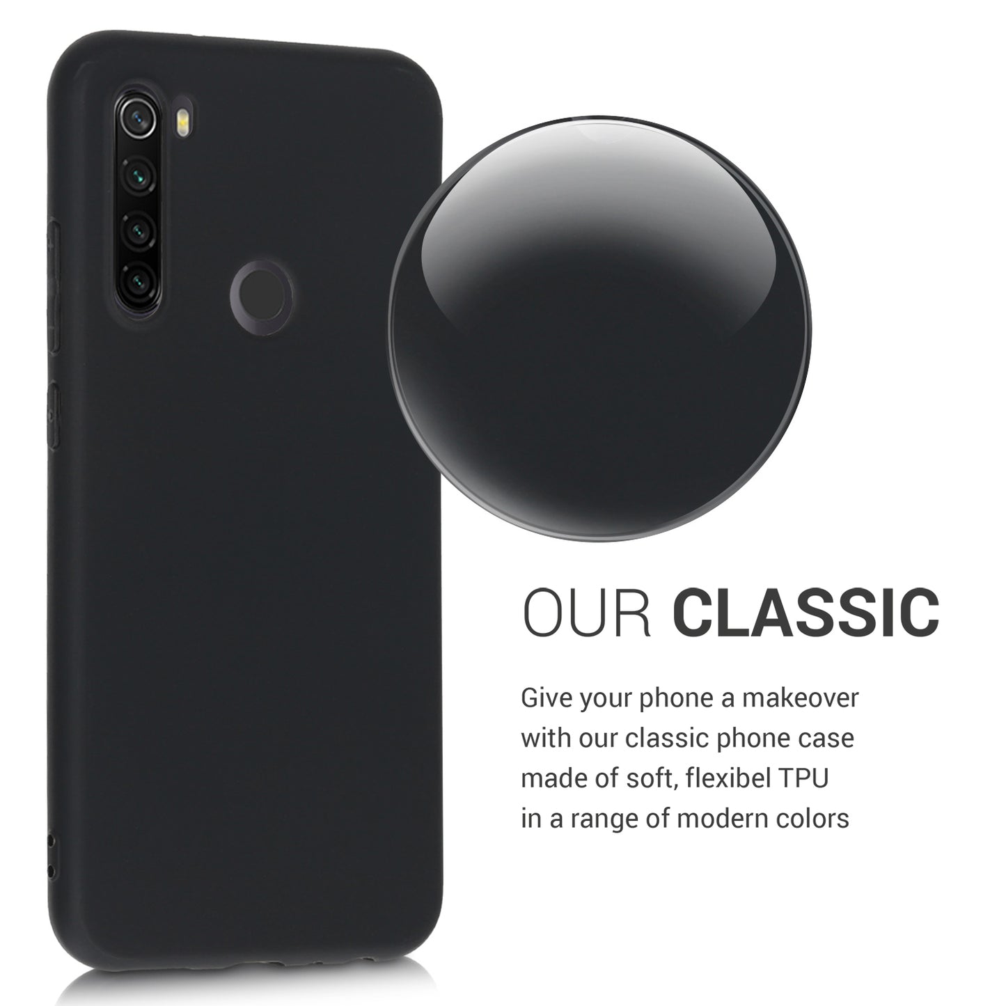 kwmobile Handyhülle für Xiaomi Redmi Note 8T - Kabelloses Laden - Schutzhülle Cover