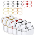 kwmobile Staubschutz Sticker kompatibel mit Apple AirPods Pro - Metallstaub Schutz Aufkleber Skins