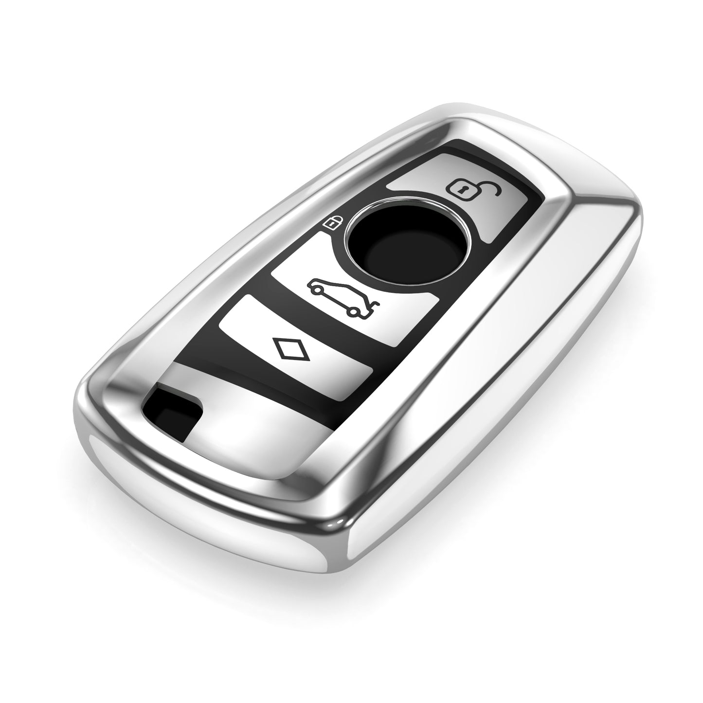 kwmobile Autoschlüssel Hülle kompatibel mit BMW 3-Tasten Funk Autoschlüssel (nur Keyless Go) - Schlüsselhülle Silikon Cover