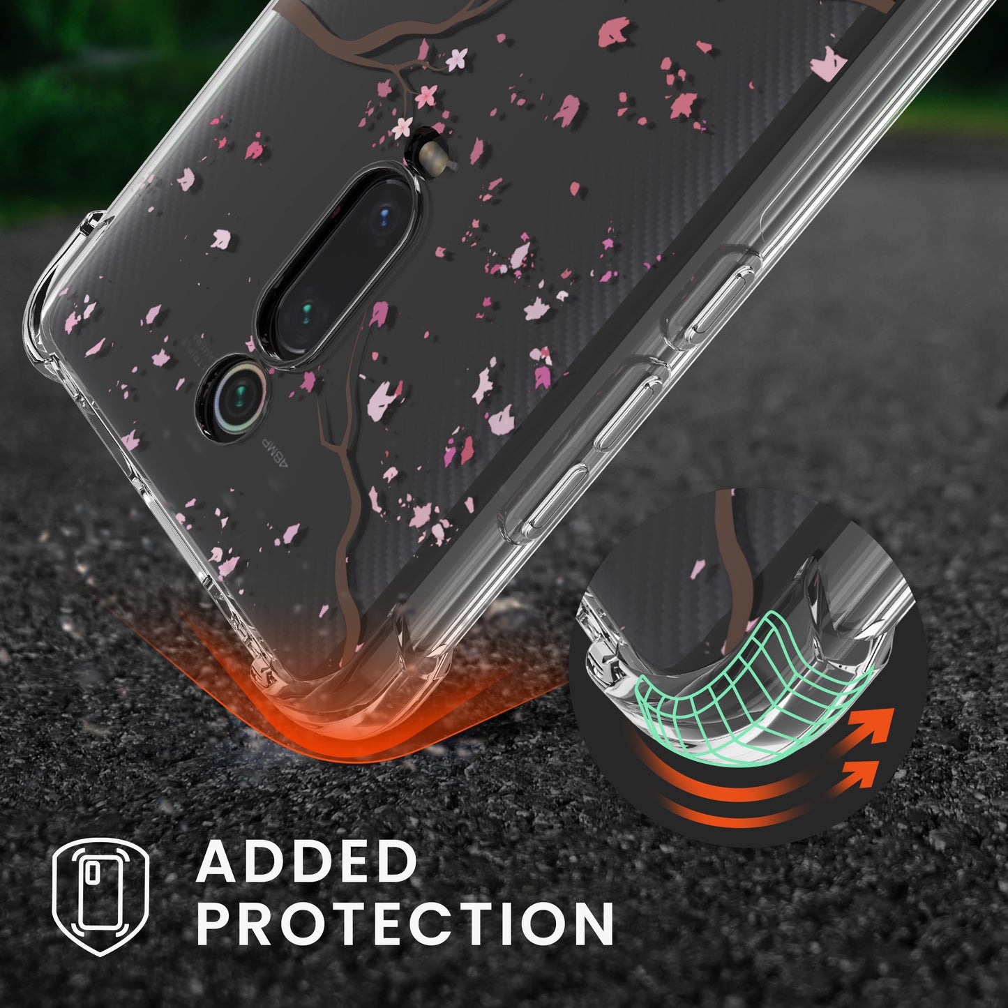 kwmobile Necklace Case kompatibel mit Xiaomi Mi 9T (Pro) / Redmi K20 (Pro) Hülle - Silikon Cover mit Handykette