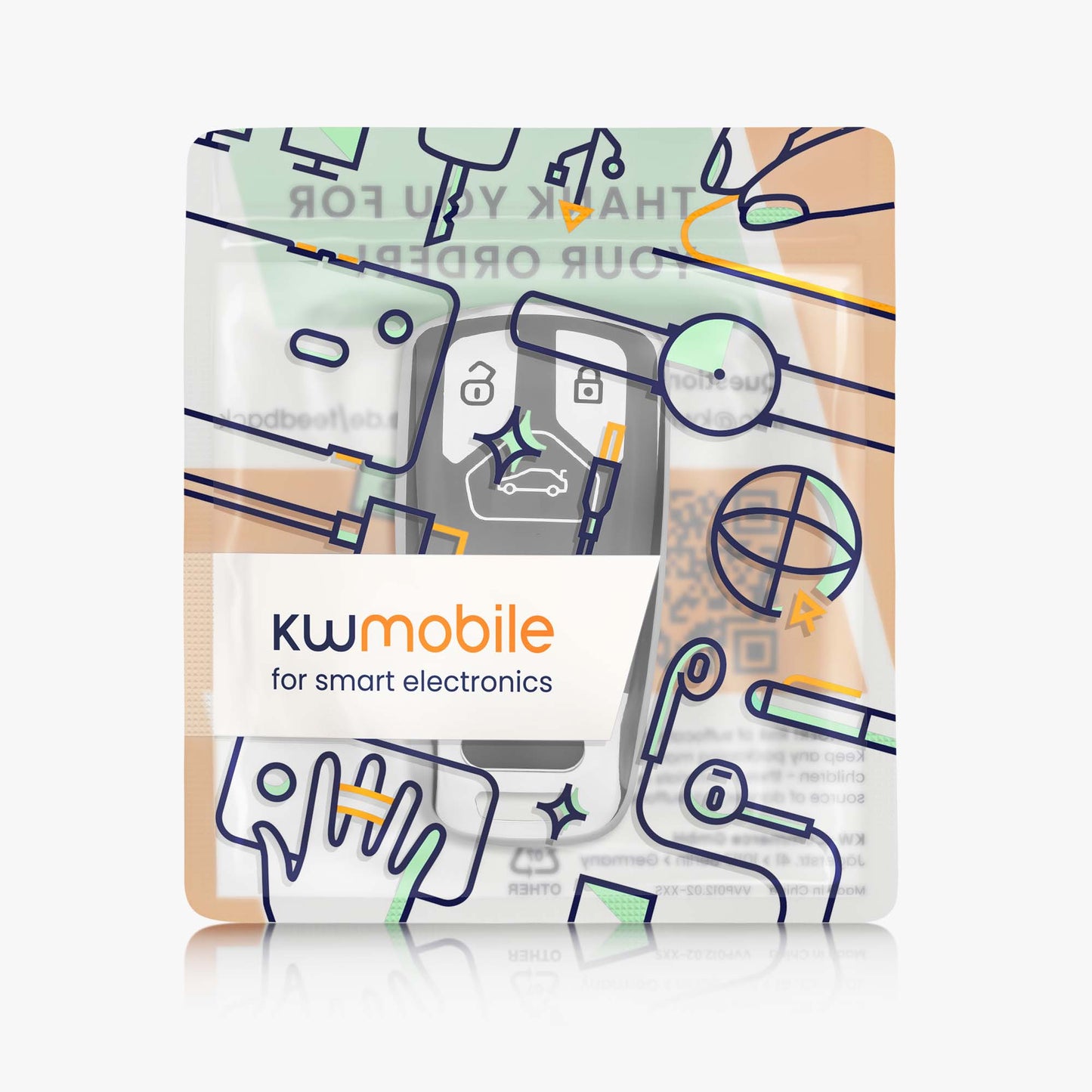 kwmobile Autoschlüssel Hülle kompatibel mit Audi 3-Tasten Smartkey Autoschlüssel (nur Keyless Go) - Schlüsselhülle Silikon Cover